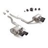 Silencieux arrière duplex en inox g/d avec 2 sorties rondes Sport Line 90 mm décalées avec valves integrées.Les valves sont c...