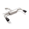 Silencieux arrière duplex en inox g/d avec sortie ronde Sport Line Black 102 mm Ligne avec diamètre majoré 70 mm