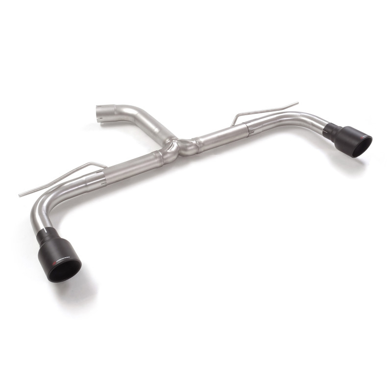 Tube arrière groupe n duplex en inox g/d avec 1 sortie ronde Sport Line Black 102 mm Ligne avec diamètre majoré 70 mm