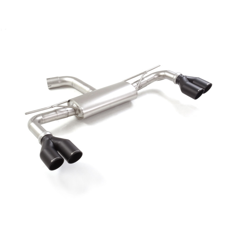 Silencieux arrière duplex en inox g/d avec 2 sorties rondes Sport Line Black 80 mm Ligne avec diamètre majoré 70 mm