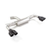 Silencieux arrière duplex en inox g/d avec 2 sorties rondes Sport Line Black 80 mm Ligne avec diamètre majoré 70 mm