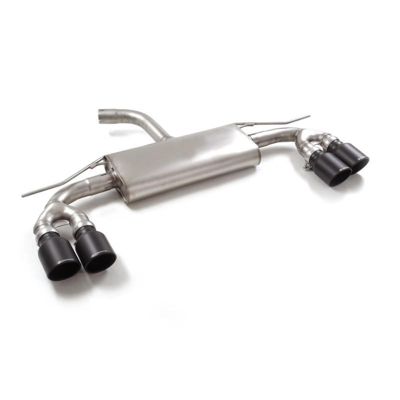 Silencieux arrière duplex en inox g/d avec 2 sortie ronde Sport Line Black 102 mm Ligne avec diamètre majoré 60 mm