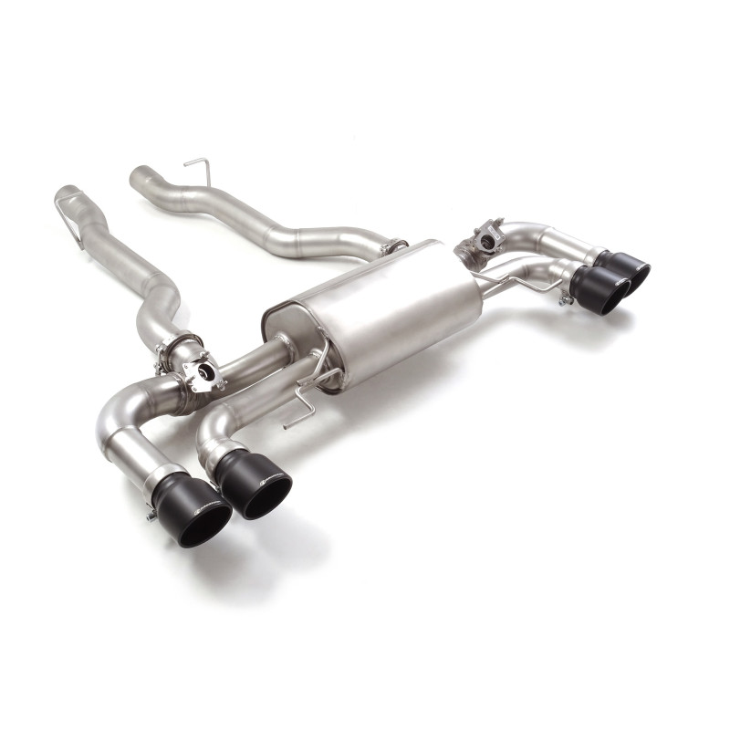 Silencieux arrière duplex en inox g/d avec 2 sortie ronde Sport Line Black 102 mm décalées avec valves integrées.Les valves s...