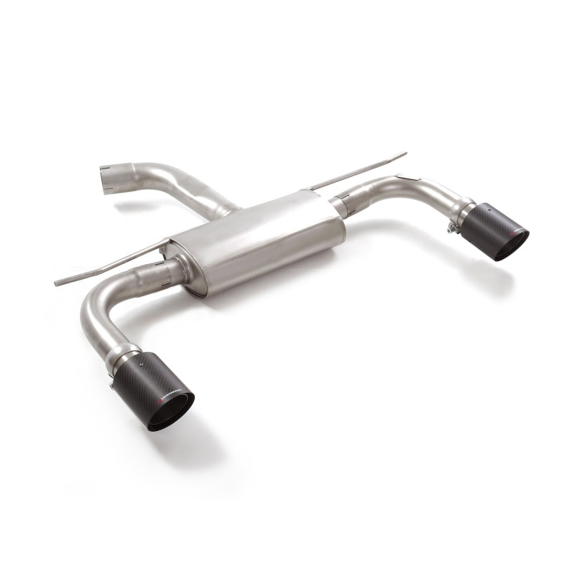 Silencieux arrière duplex en inox g/d avec sortie ronde Carbon Shot 100 mm Ligne avec diamètre majoré 70 mm