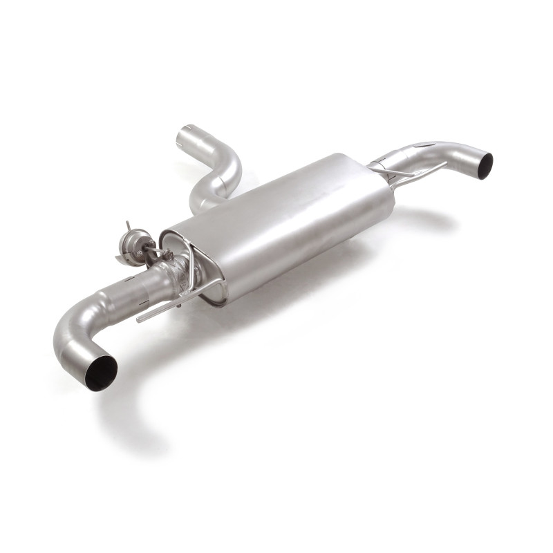 Silencieux arrière duplex en inox pour sortie esthétiques originaux Avec valve à dépression. Ligne avec diamètre majoré 76 mm
