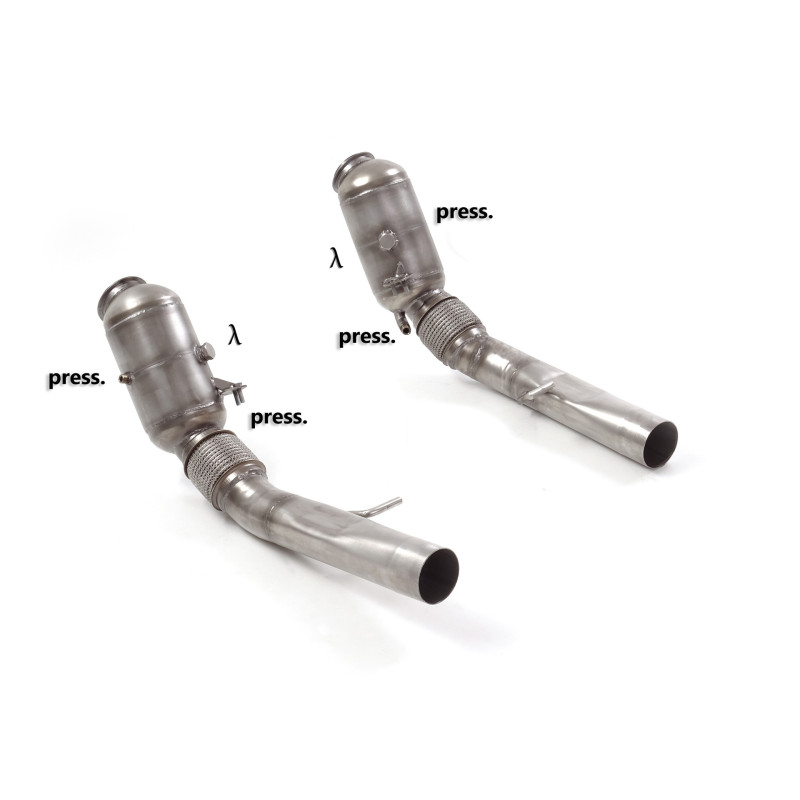 Catalyseur métallique 200cpsi groupe n en inox Gauche/Droite avec enlèvement du filtre à particules. Tous les emplacements de...