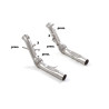 Tube remplacement cat groupe n en inox Gauche/Droite avec enlèvement du filtre à particules. Tous les emplacements des sondes...