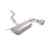 Silencieux arrière en inox avec 2 sorties rondes Sport Line 80 mm décalées Ligne avec diamètre majoré 60 mm