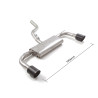 Silencieux arrière duplex en inox g/d avec sortie ronde Carbon Shot 100 mm Ligne avec diamètre majoré 60 mm