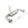 Silencieux arrière duplex en inox g/d avec 2 sorties rondes 80 mm décalées Ligne avec diamètre majoré 60 mm