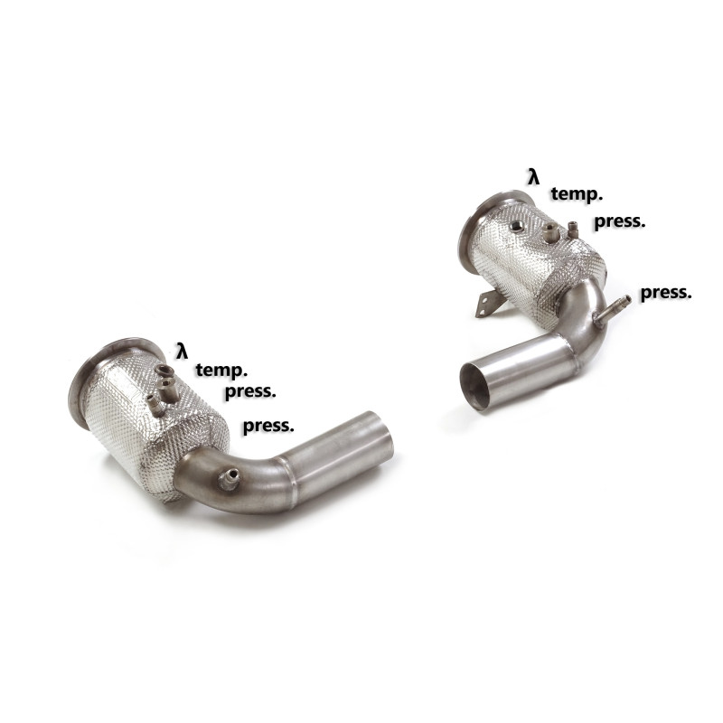 Catalyseur métallique 200cpsi groupe n en inox Gauche/Droite avec enlèvement du filtre à particules. Tous les emplacements de...