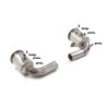 Catalyseur métallique 200cpsi groupe n en inox Gauche/Droite avec enlèvement du filtre à particules. Tous les emplacements de...