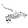 Tube intermédiaire en inox + Silencieux arrière duplex en inox g/d avec 2 sortie ronde Sport Line 102 mm avec valves integrée...