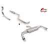Catalyseur métallique 200cpsi groupe n en inox avec enlèvement du filtre OPF / GPF + Silencieux intermédiaire + Silencieux ar...
