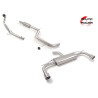 Tube remplacement cat groupe n en inox avec enlèvement du filtre OPF / GPF + Silencieux intermédiaire + Silencieux arrière du...