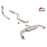 Catalyseur métallique 200cpsi groupe n en inox avec enlèvement du filtre OPF / GPF + Silencieux intermédiaire + Silencieux ar...