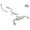 Tube remplacement cat groupe n en inox avec enlèvement du filtre OPF / GPF + Silencieux intermédiaire + Silencieux arrière du...