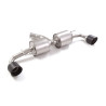 Silencieux arrière duplex en inox g/d avec sortie ronde Carbon Shot 118 mm Ligne avec diamètre majoré 70 mm