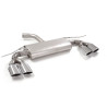 Silencieux arrière duplex en inox g/d avec 2 sortie ovale 108x70 mm Ligne avec diamètre majoré 70 mm