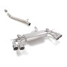 Tube intermédiaire en inox + Silencieux arrière duplex en inox g/d avec 2 sortie ronde Sport Line 102 mm avec valves integrée...