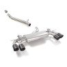 Tube intermédiaire en inox + Silencieux arrière duplex en inox g/d avec 2 sortie ronde Carbon Shot 100 mm avec valves integré...