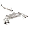 Tube intermédiaire en inox + Silencieux arrière duplex en inox g/d avec 2 sortie ronde Sport Line 102 mm avec valves integrée...