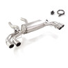 Silencieux arrière duplex en inox g/d avec sortie ronde Sport Line 2x90 mm décalées avec valves integrées.Les valves sont con...