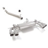 Tube intermédiaire en inox + Silencieux arrière duplex en inox g/d avec 2 sortie ronde Sport Line 102 mm avec valves integrée...