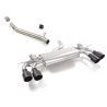 Tube intermédiaire en inox + Silencieux arrière duplex en inox g/d avec 2 sortie ronde Sport Line Black 102 mm avec valves in...