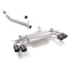 Tube intermédiaire en inox + Silencieux arrière duplex en inox g/d avec 2 sortie ronde Carbon Shot 100 mm avec valves integré...