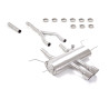 Tube intermédiaire groupe n sans silencieux en inox + Silencieux arrière en inox avec 2 sorties rondes Sport Line 114 mm Avec...