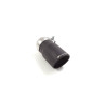 Round Exhaust Outlet Sport Line Black 80 mm, Inlet Tube Inner Diameter 60.5 mm, Length 160 mm