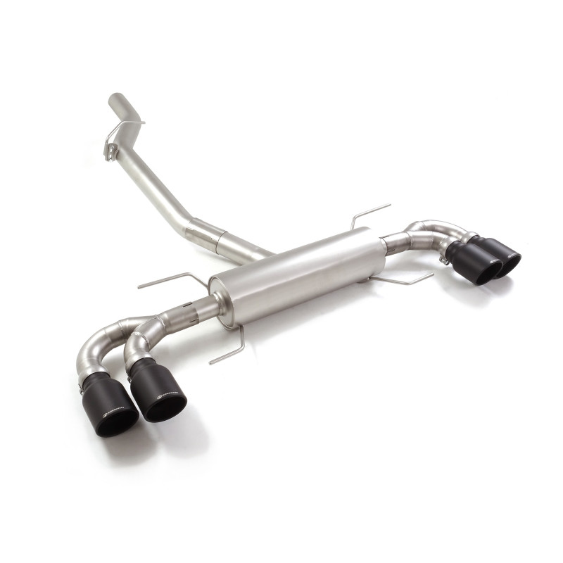 Silencieux arrière duplex en inox g/d avec 2 sortie ronde Sport Line Black 102 mm Ligne avec diamètre majoré 76 mm