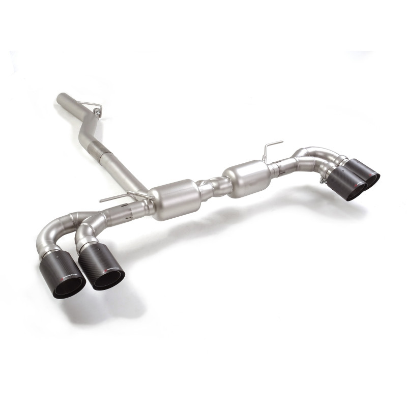 Silencieux arrière duplex en inox g/d avec 2 sortie ronde Carbon Shot 100 mm Seulement pour la version sans SCR / AdBlue Lign...