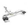 Silencieux arrière duplex en inox g/d avec 2 sortie ronde Carbon Shot 100 mm Ligne avec diamètre majoré 70 mm Compatible uniq...