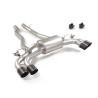 Silencieux arrière duplex en inox g/d avec 2 sortie ronde Carbon Shot 100 mm décalées avec valves integrées.Les valves sont c...
