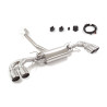 Silencieux arrière duplex en inox g/d avec 2 sortie ronde Sport Line 102 mm décalées avec valves électriques intégrées. Contr...