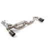 Tube remplacement cat groupe n en inox + Tube arrière groupe n duplex en inox g/d avec 1 sortie ronde Carbon Shot 100 mm