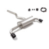 Silencieux arrière duplex en inox g/d avec sortie ronde Sport Line Black 102 mm avec valve électrique intégrée. Contrôle de l...