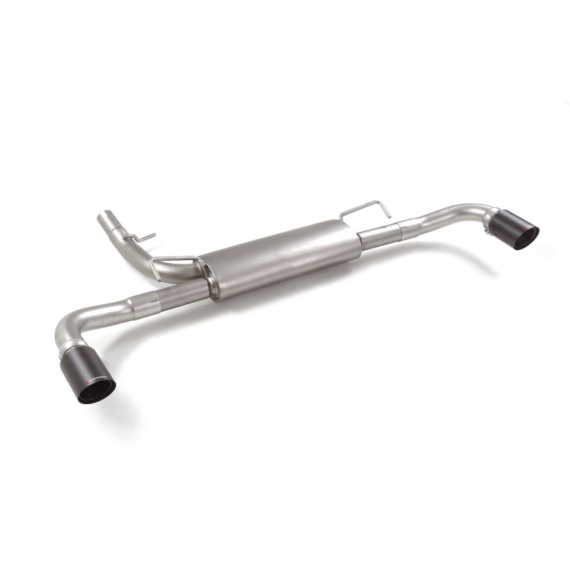 Silencieux arrière duplex en inox g/d avec sortie ronde Carbon Shot 90 mm Ligne avec diamètre majoré 60 mm