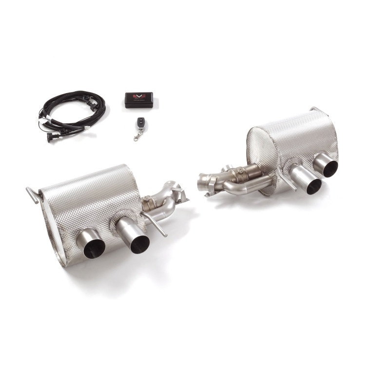 Silencieux arrière duplex en inox pour sortie esthétiques originaux Avec valves à dépression. Avec kit supplémentaire pour la...