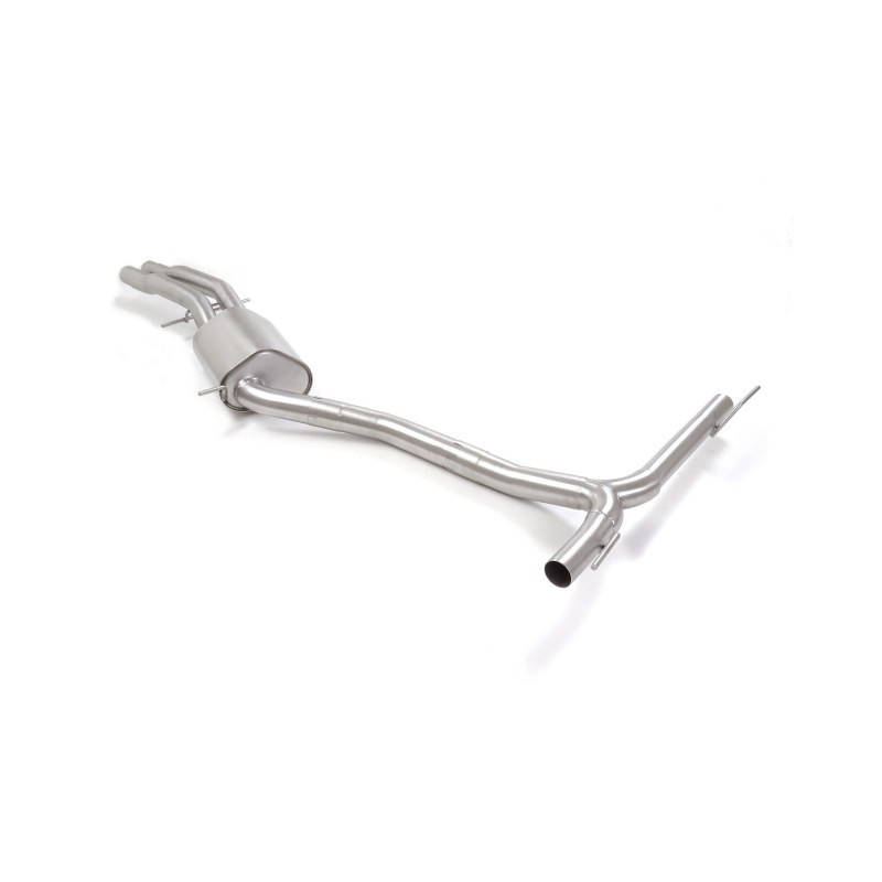 Group N resonator with stainless steel muffler + dual rear pipes in stainless steel LH/RH