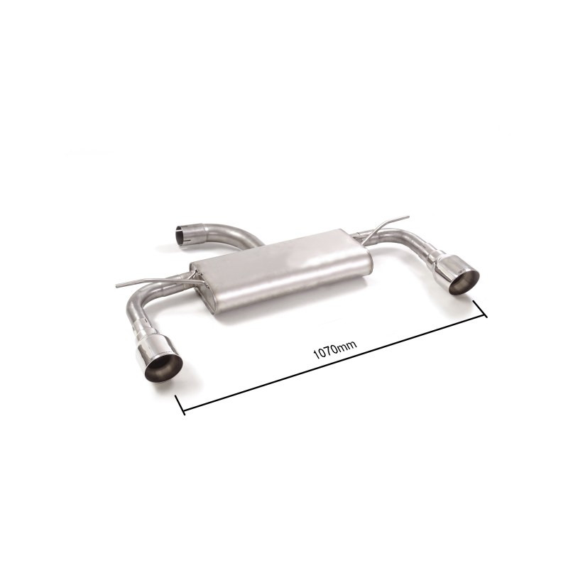 Silencieux arrière duplex en inox g/d avec sortie ronde Sport Line 102 mm Seulement par version avec SCR / AdBlue mot. DGT (1...