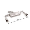 Silencieux arrière duplex en inox g/d avec sortie ronde Sport Line 102 mm Seulement par version avec SCR / AdBlue mot. DGT (1...