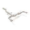 Silencieux arrière duplex en inox g/d avec sortie ronde Sport Line 90 mm Ligne avec diamètre majoré 70 mm Compatible uniqueme...