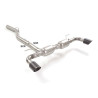 Silencieux arrière duplex en inox g/d avec sortie ronde Carbon Shot 90 mm Ligne avec diamètre majoré 70 mm Compatible uniquem...
