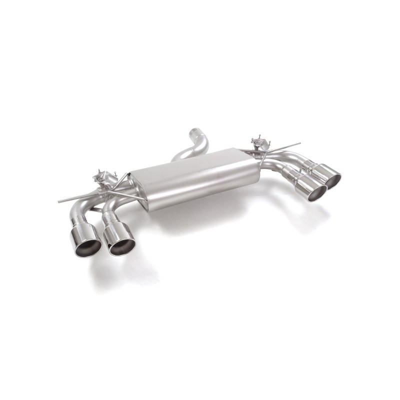 Silencieux arrière duplex en inox g/d avec 2 sortie ronde Sport Line 102 mm avec valves integrées.Les valves sont contrôlées...