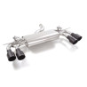 Silencieux arrière duplex en inox g/d avec 2 sortie ronde Sport Line Black 102 mm avec valves integrées.Les valves sont contr...