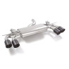 Silencieux arrière duplex en inox g/d avec 2 sortie ronde Carbon Shot 100 mm avec valves integrées.Les valves sont contrôlées...