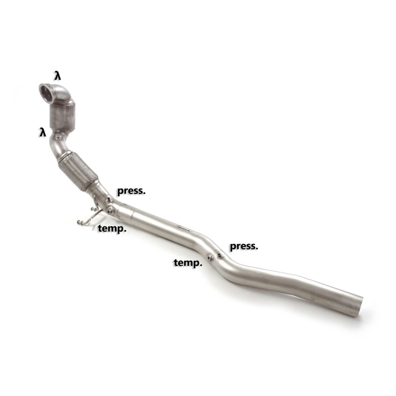Catalizador metálico 200cpsi grupo N de acero inoxidable con eliminación del filtro OPF / GPF. Línea de diámetro ampliado 76 mm